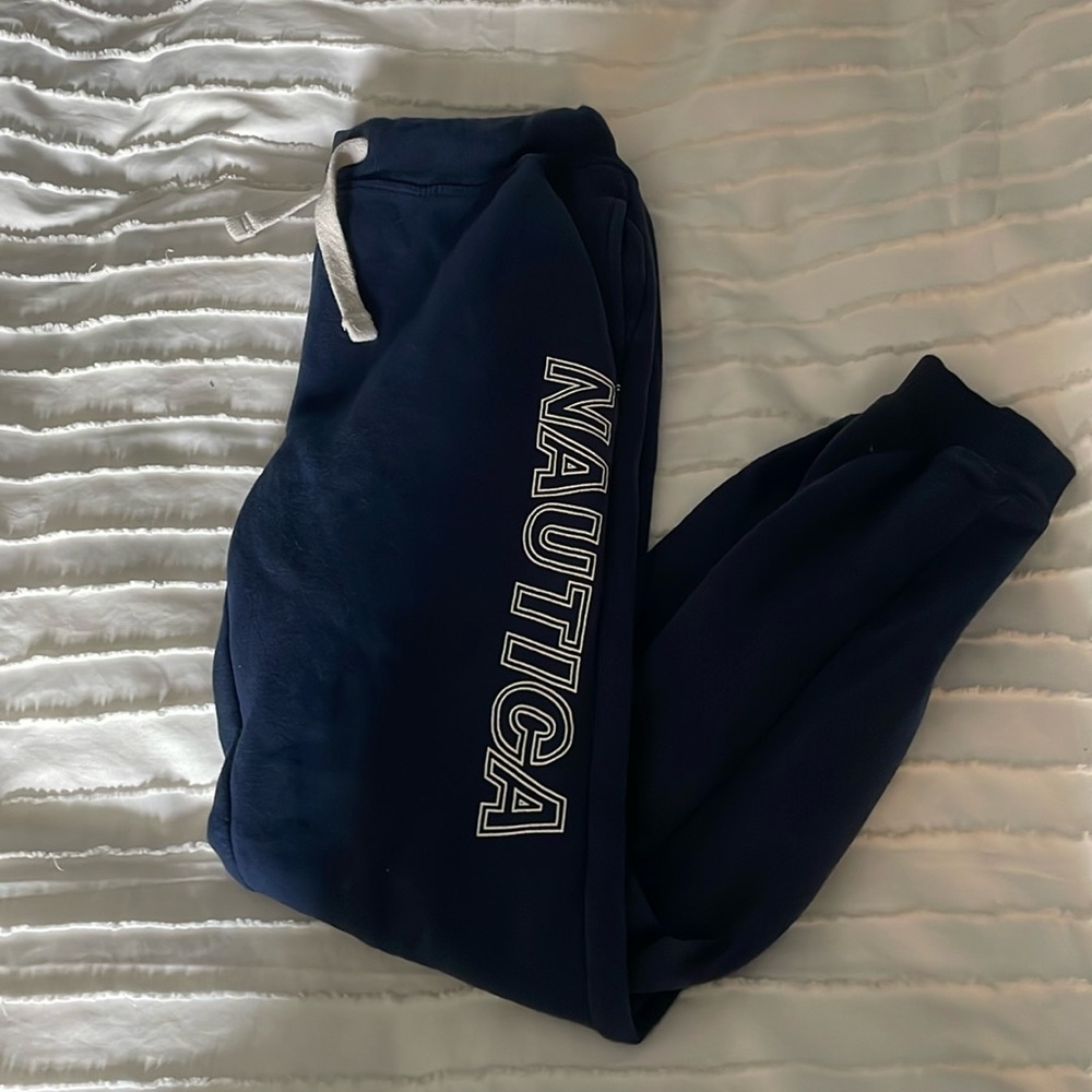 ⭐️SALE⭐️ Nautica dark blue sweatpants. size S/M